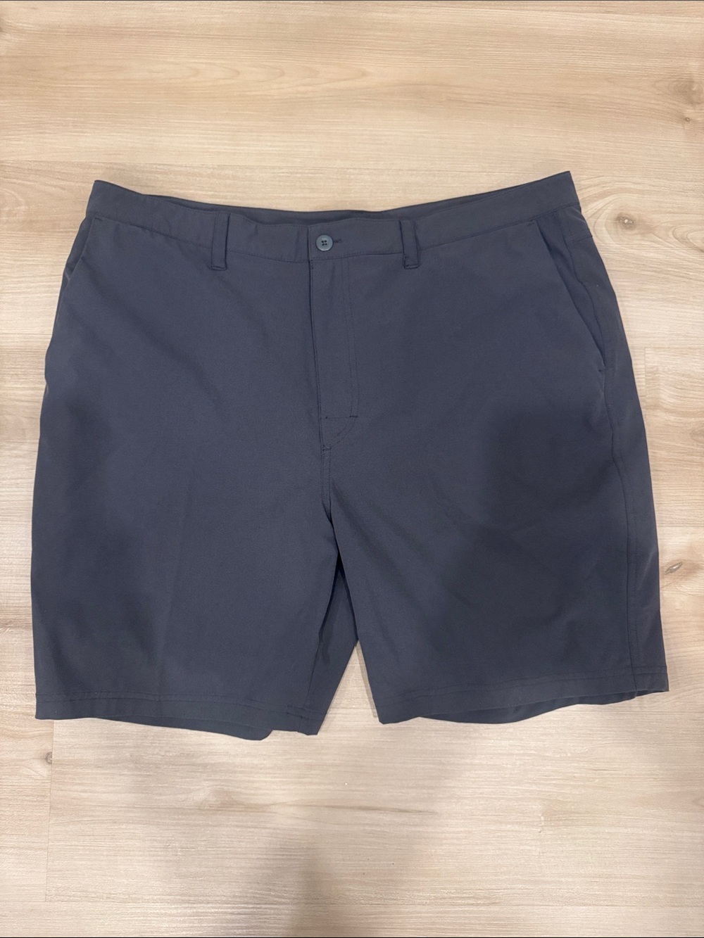 Saxx Men's sz38 Grey Go To Town 2 in 1 with ballpark pouch 9in Flat-Front Shorts